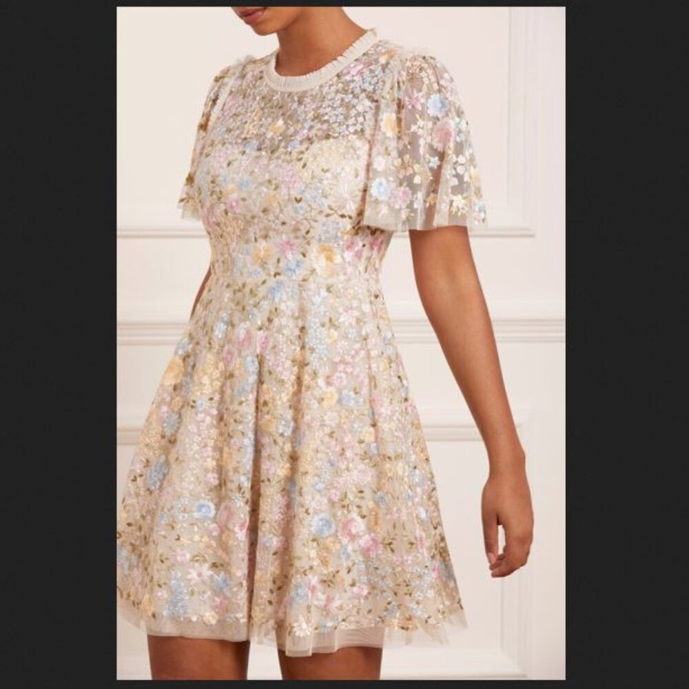 *NEW Needle & Thread Secret Garden Champagne Dress Size US 16